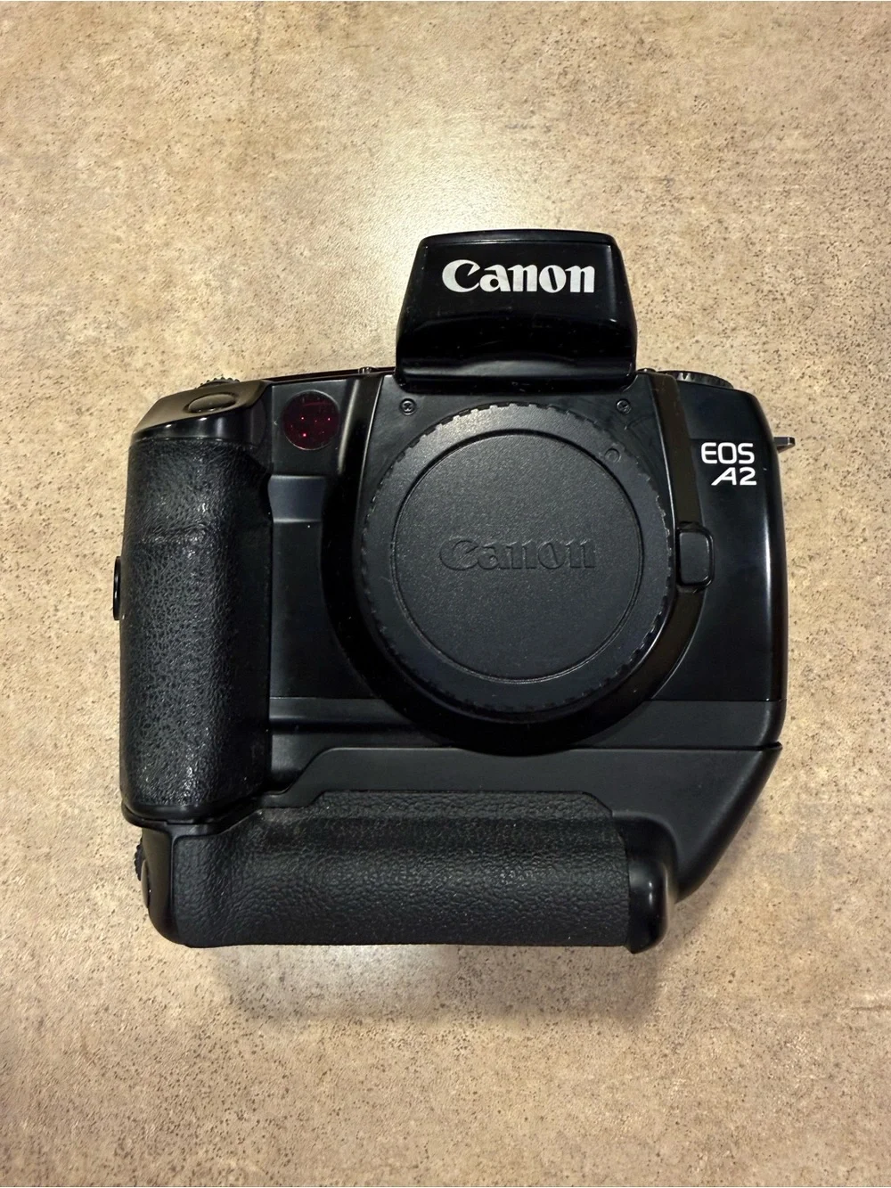 Canon EOS-A2 35mm SLR Film Camera Body w/ Vertical Grip VG-10 - NO LENS - Tested
